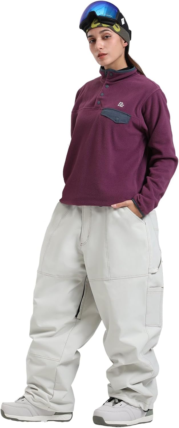 Womens Mens Snowboard Pants Super Baggy Ski Snow Pants