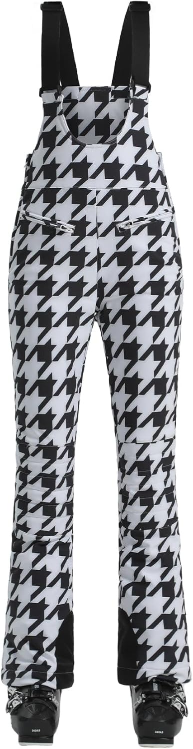 Women’s Slim Fit Insulated Ski Bib Snow Pants Waterproof Warm