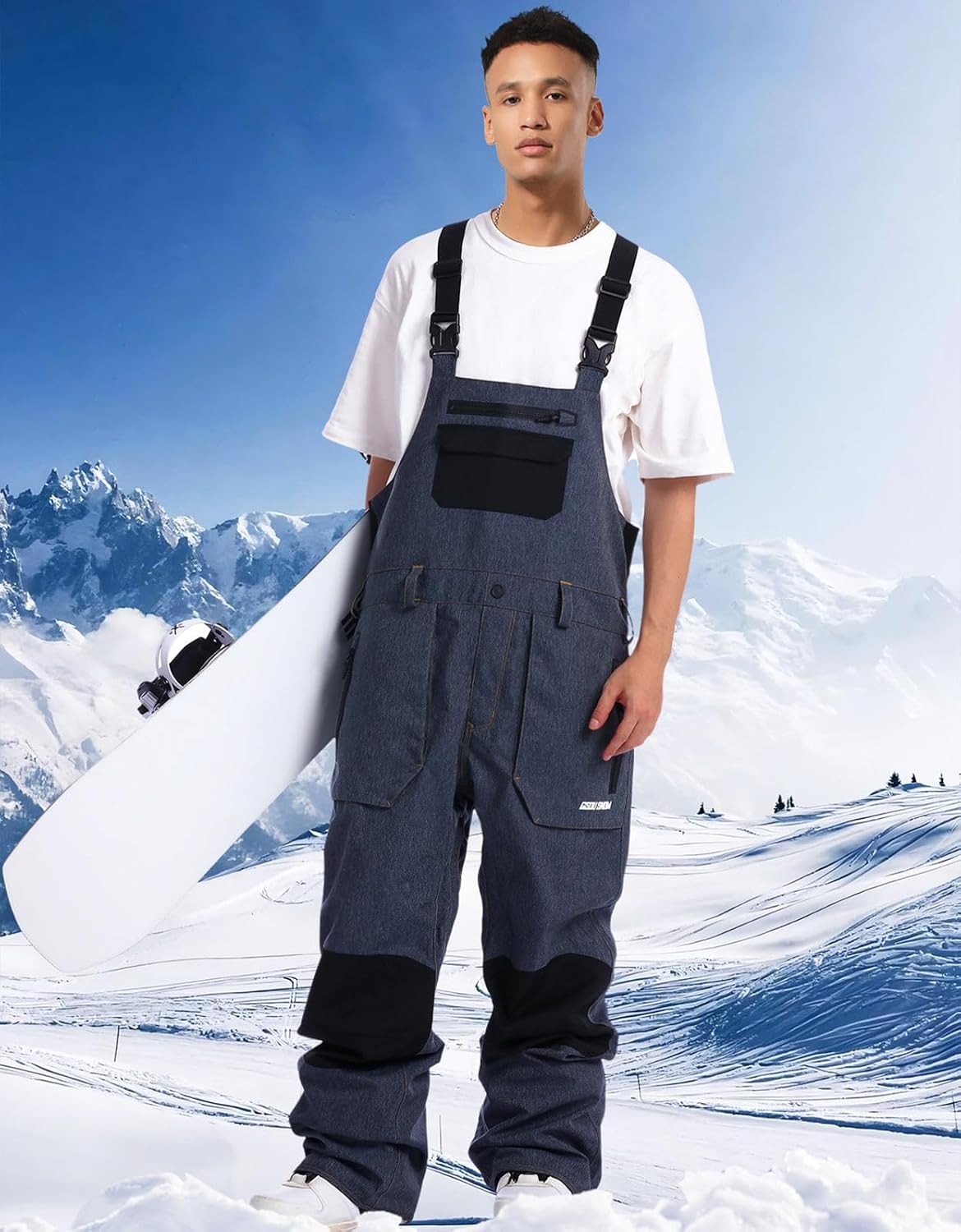 Women Men Ski Bibs Snowboard Pants Snow Bibs
