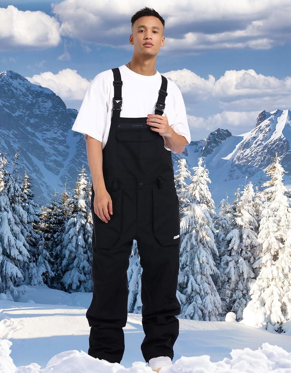Women Men Ski Bibs Snowboard Pants Snow Bibs
