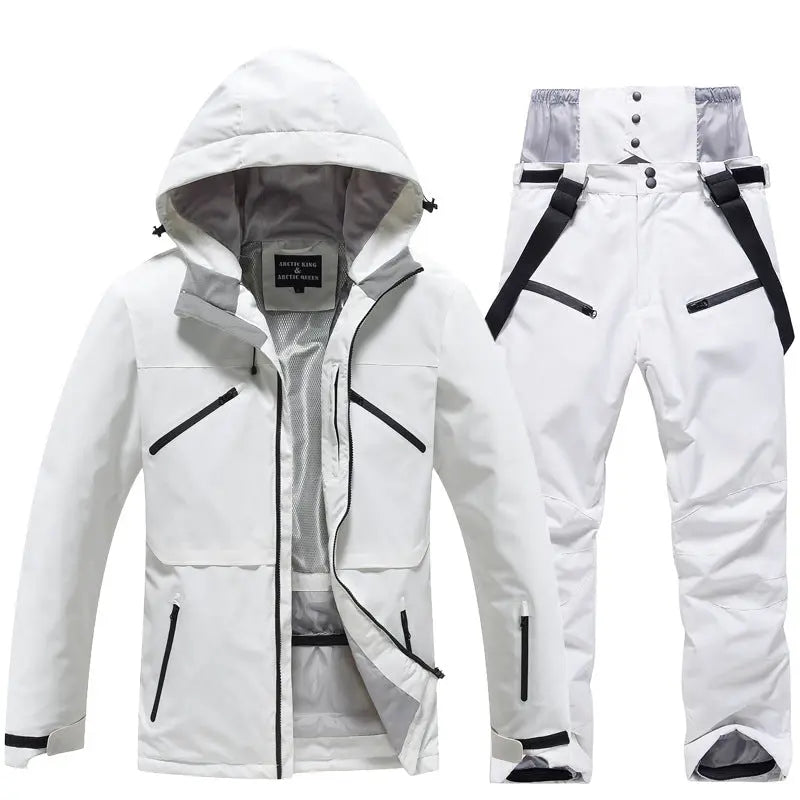 Women's Insulated Zip-up Snow Jacket & Pants Set