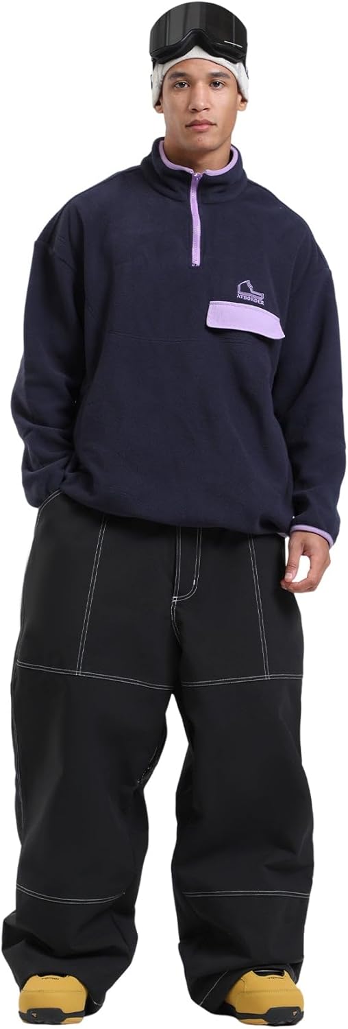Womens Mens Snowboard Pants Super Baggy Ski Snow Pants