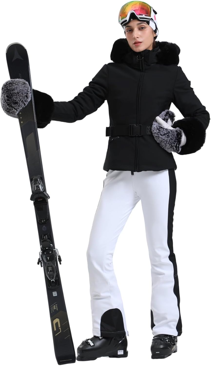 Women's Ski Jacket Snowboard Warm Winter Short Slim Snow Coat Jacket