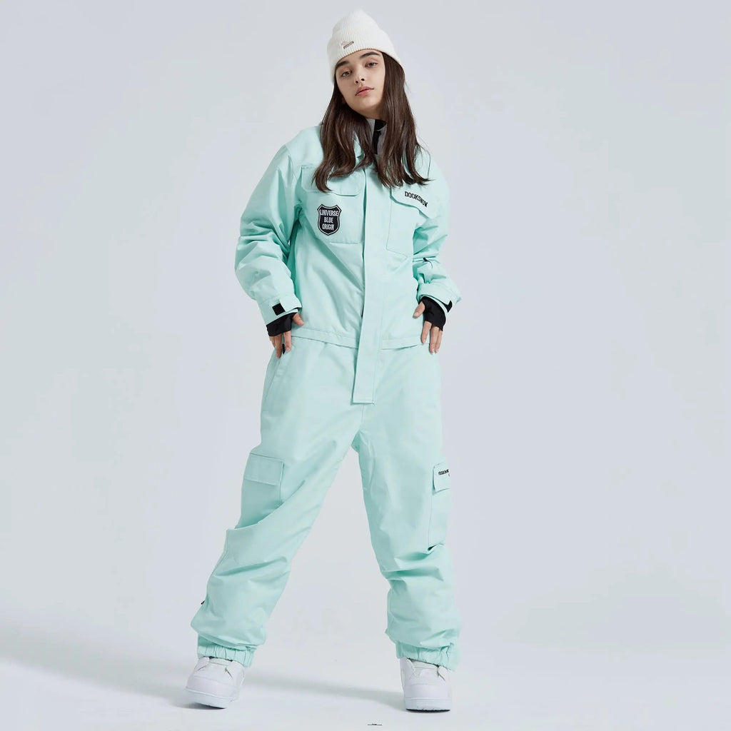 Adult One Piece Ski Suits Waterproof Winter Snowsuits