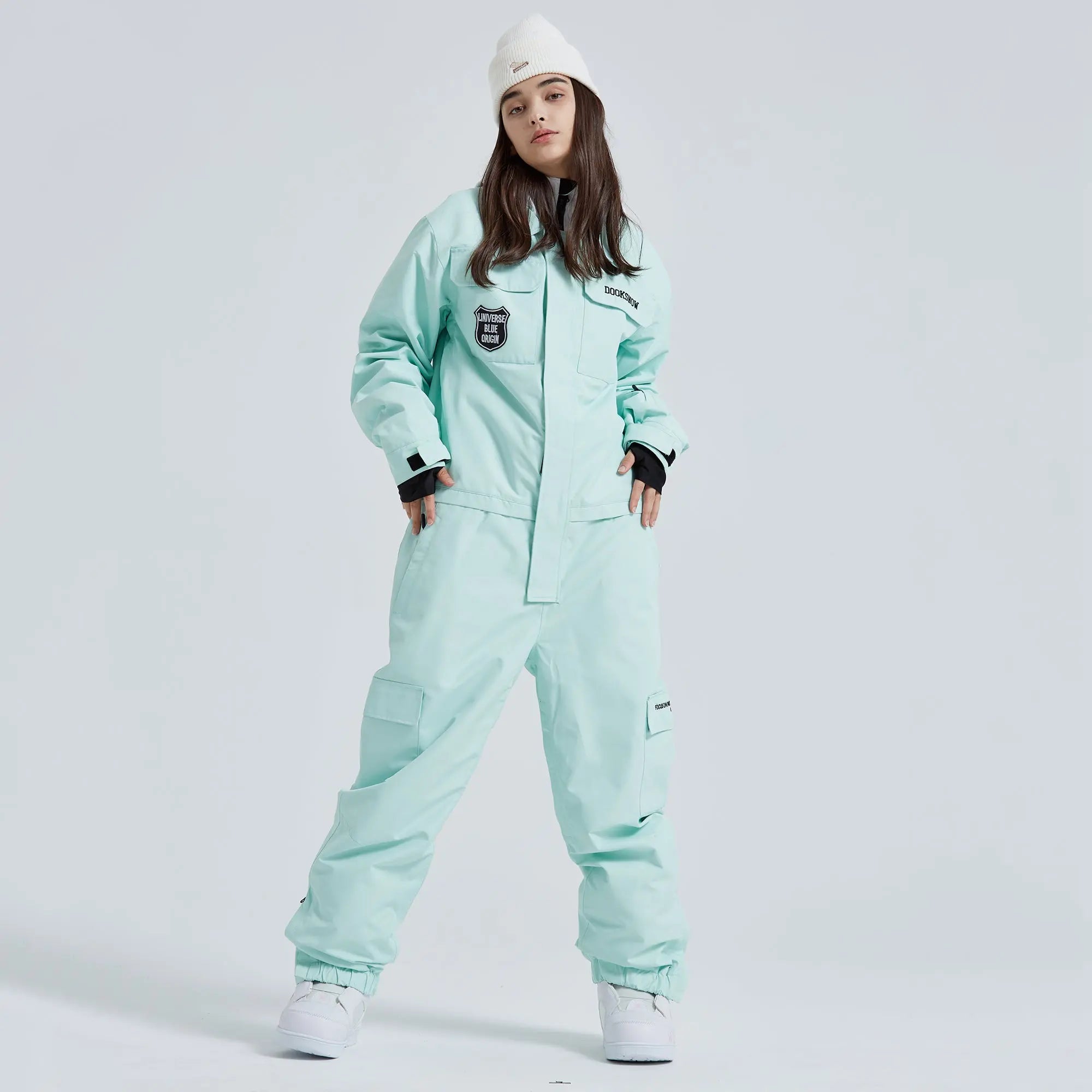 Adult One Piece Ski Suits Waterproof Winter Snowsuits