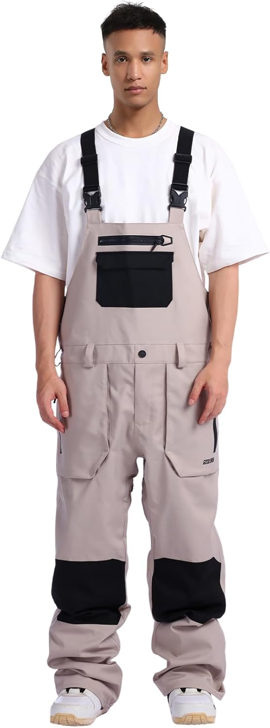 Pantalon de ski bibs unisexe pour homme et femme hiver