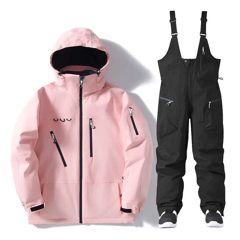Ensemble snowboard isolé veste et salopette hiver