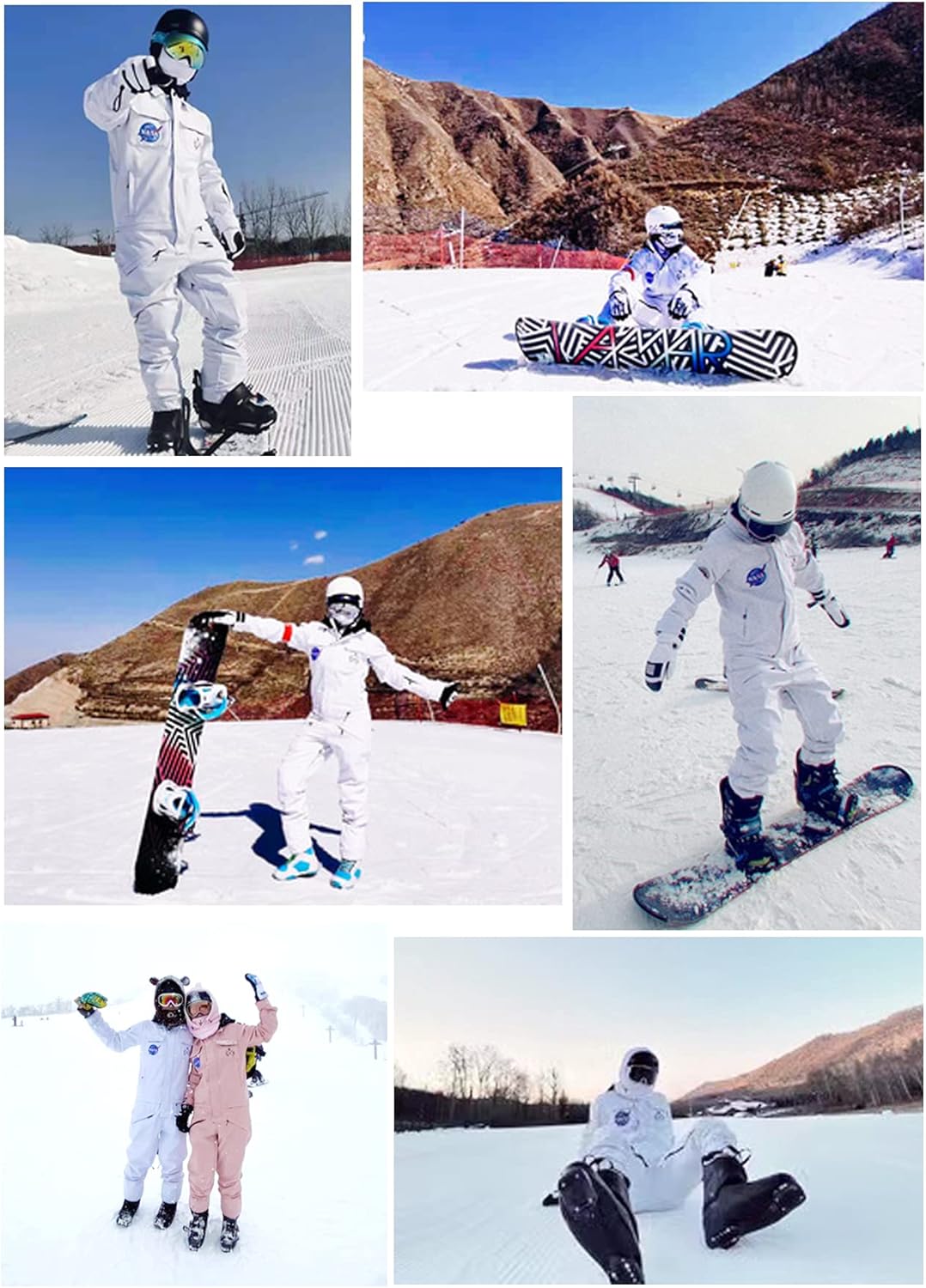 Ski Suits Women Men One Piece Snow Suits Waterproof Windproof Men Snowsuit Insulated Ski Jumpsuit