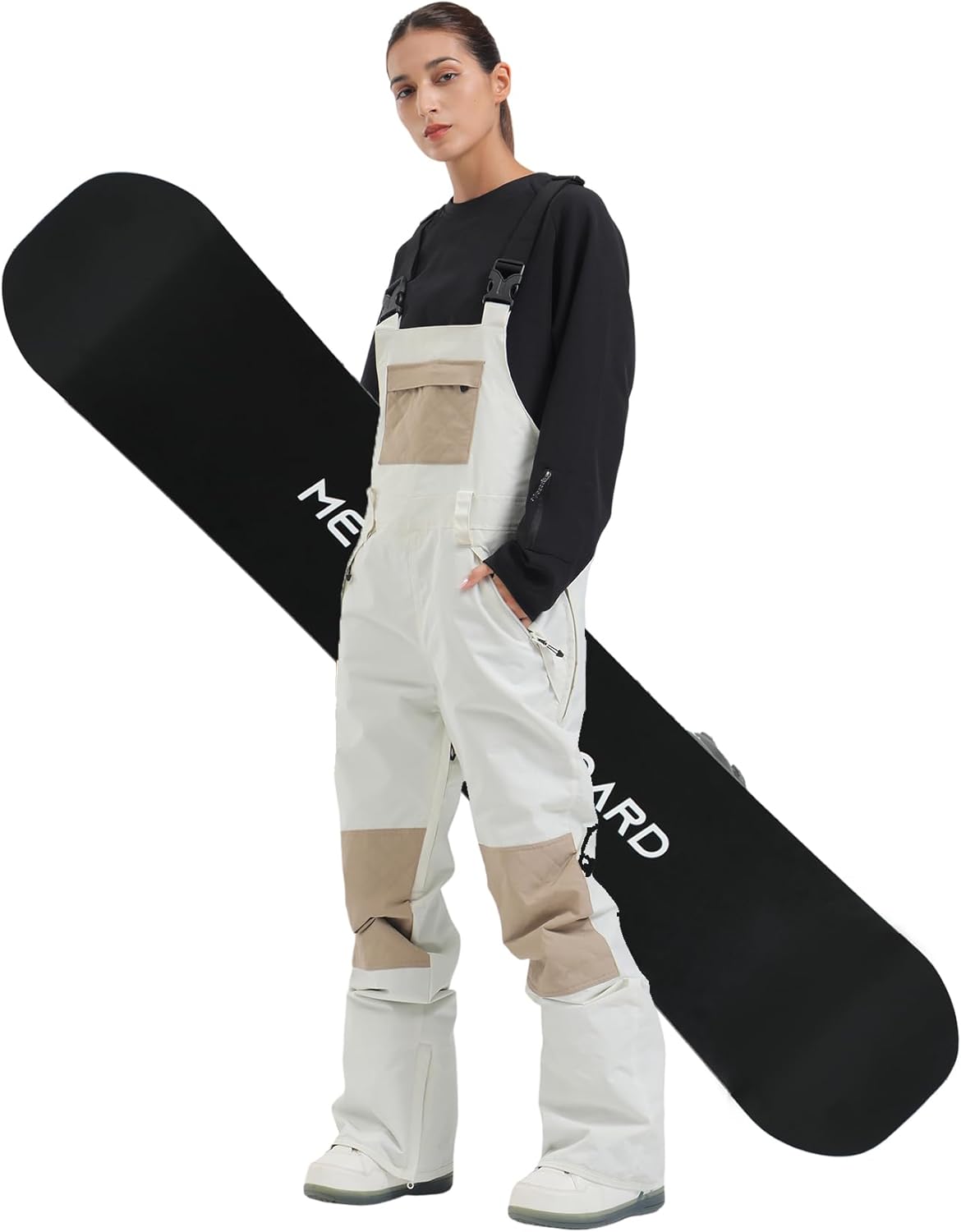 Womens Ski Bibs Snowboard Pants Snow Overalls Waterproof Windproof Winter Outdoor Sports