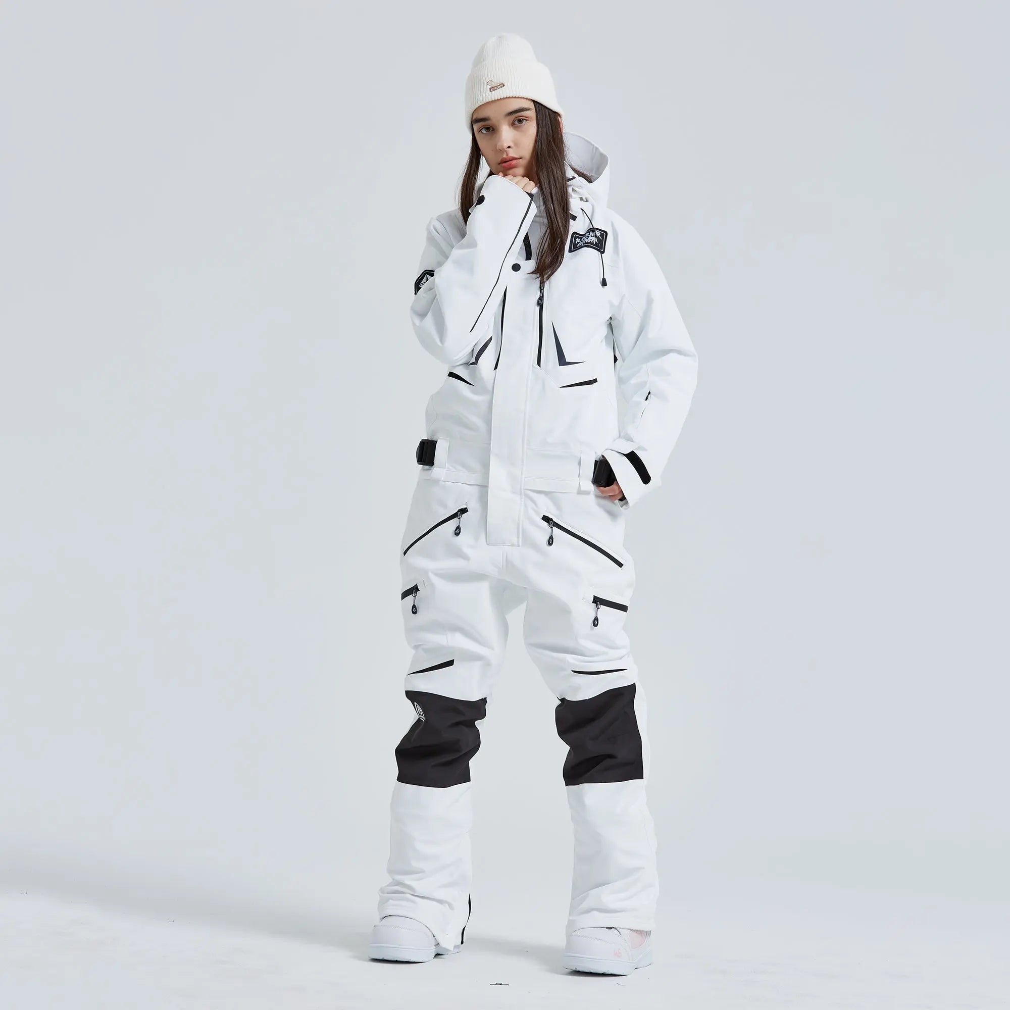 Combinaison de ski une pièce à capuche femme chaude hiver