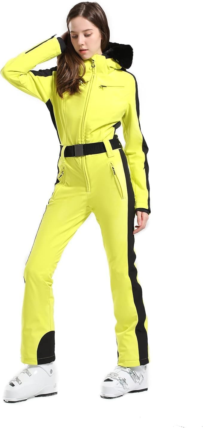 Combinaison de ski une pièce femme slim imperméable hiver
