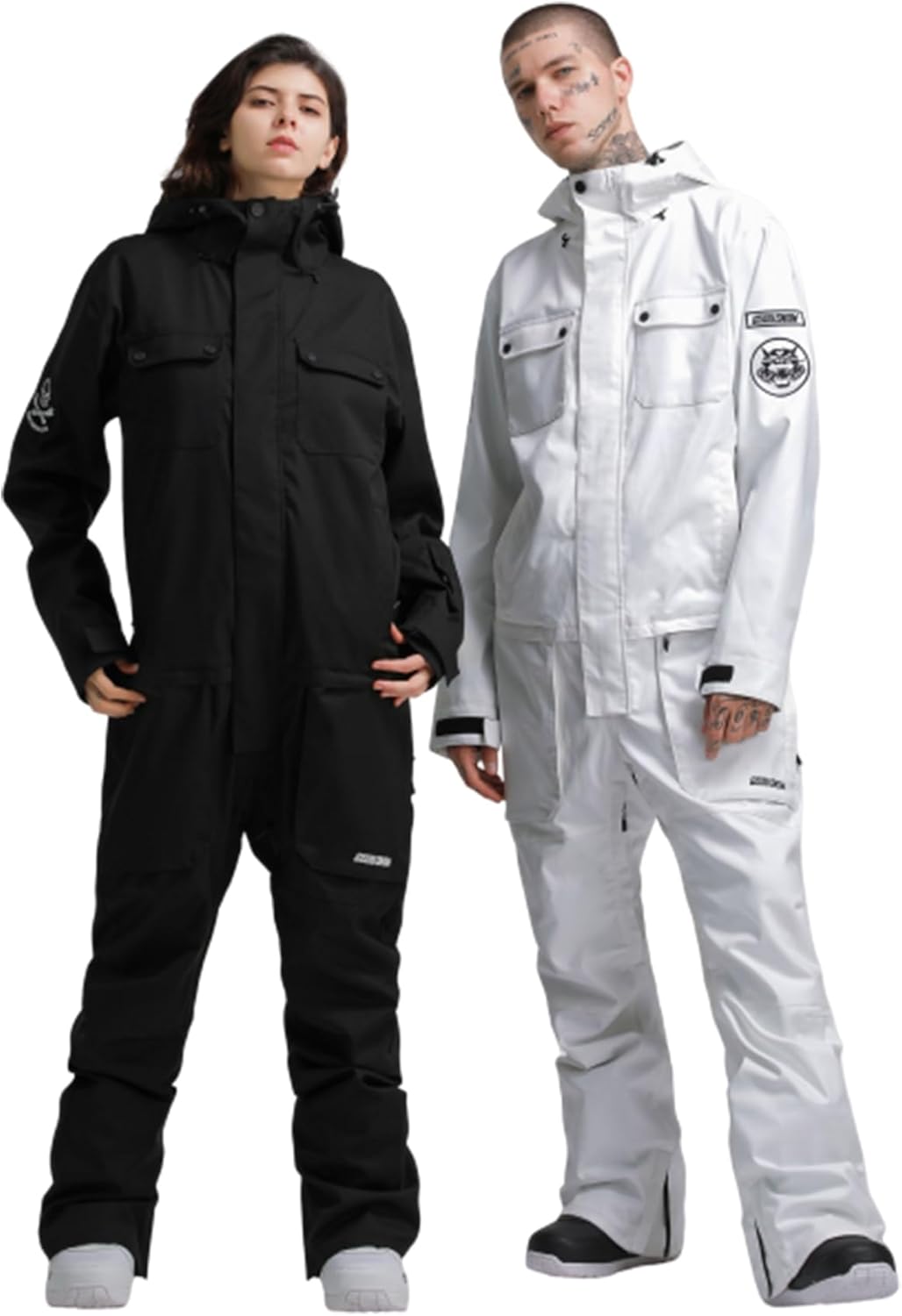 Ski Suits Women Men One Piece Snow Suits Waterproof Windproof Men Snowsuit Insulated Ski Jumpsuit