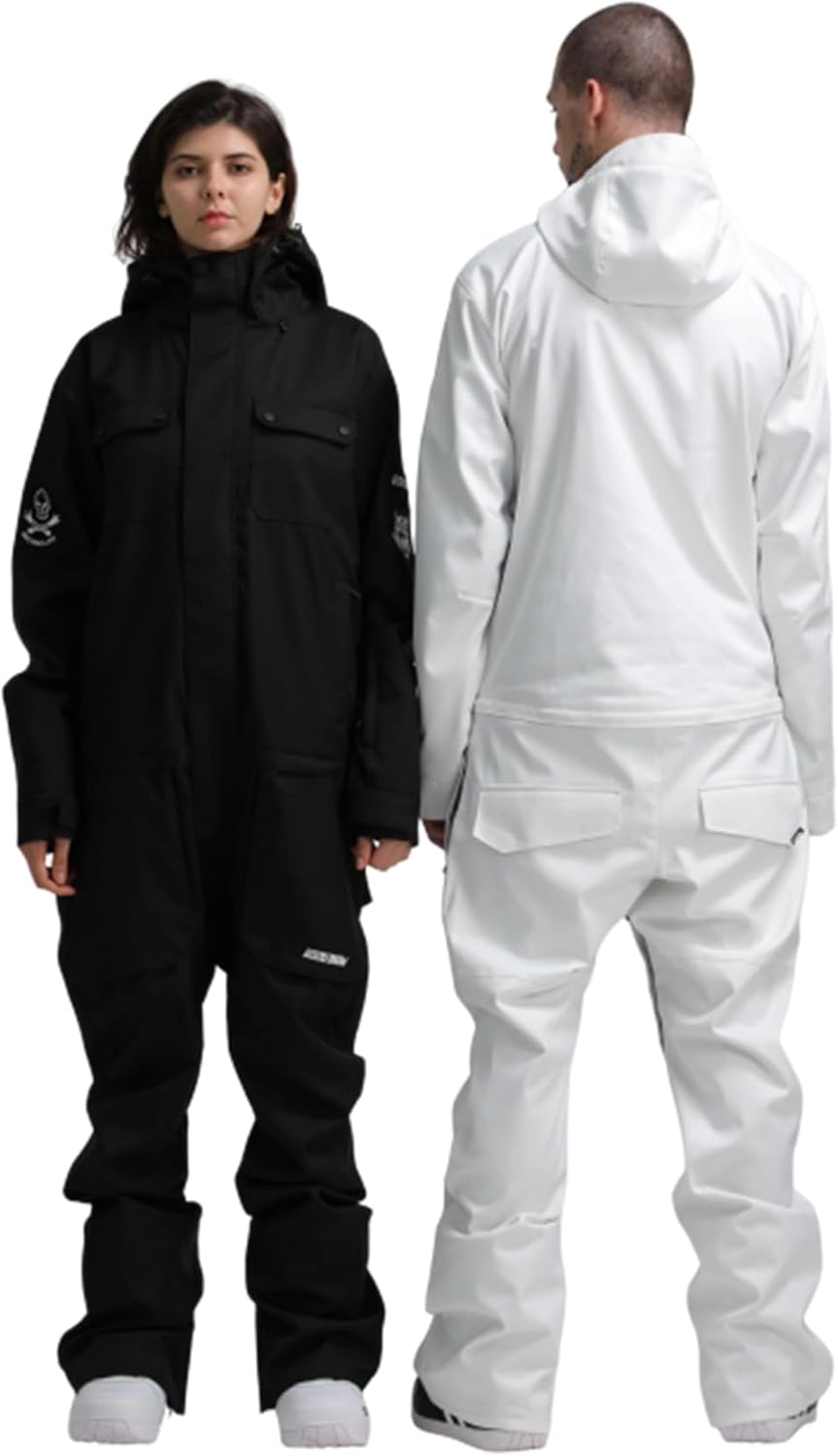 Ski Suits Women Men One Piece Snow Suits Waterproof Windproof Men Snowsuit Insulated Ski Jumpsuit
