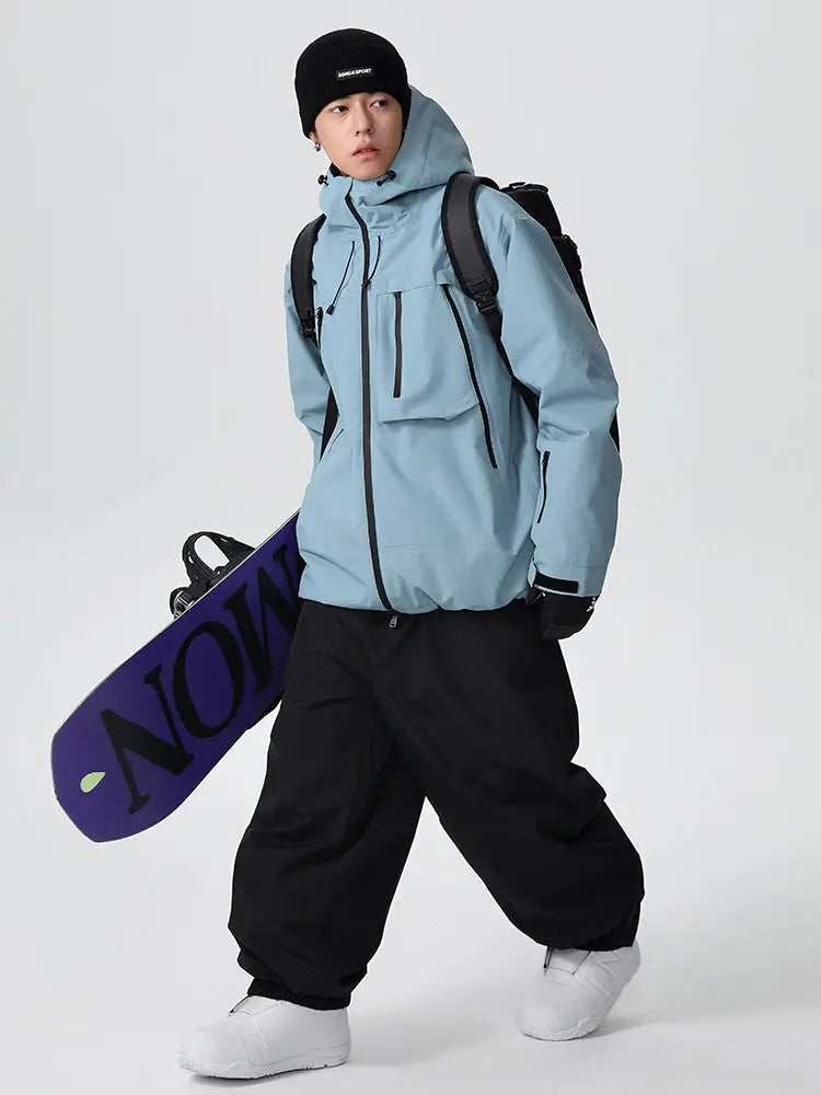 Unisex Baggy Freestyle Ski Suit One Piece Snowboard Outfit