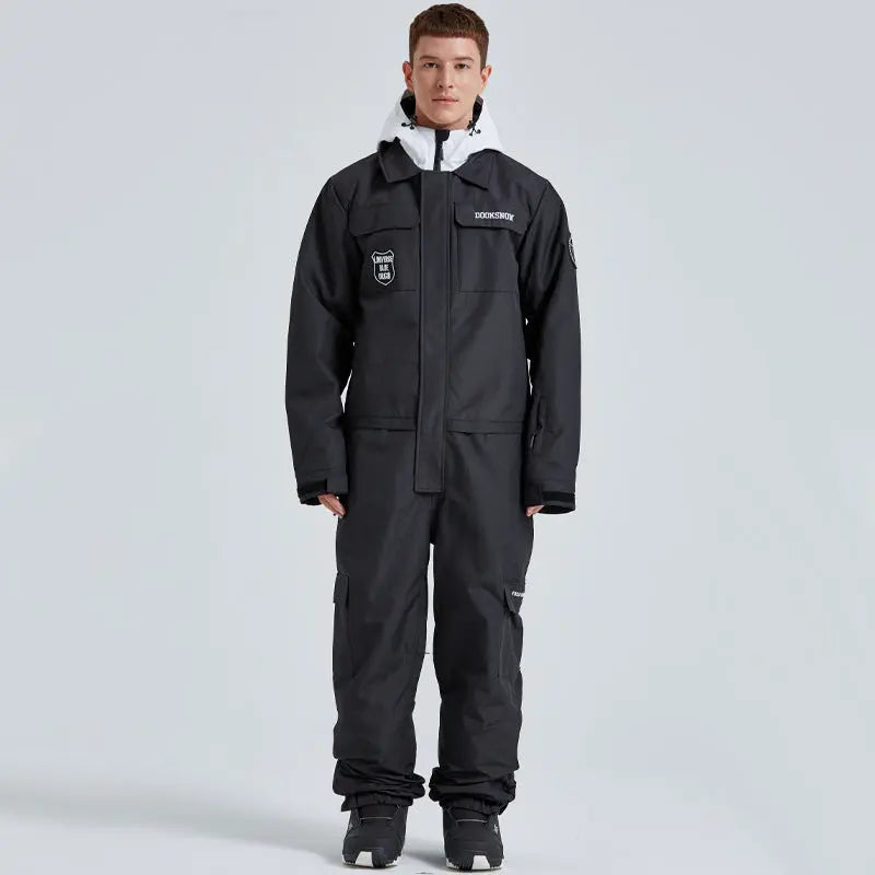 Adult One Piece Ski Suits Waterproof Winter Snowsuits