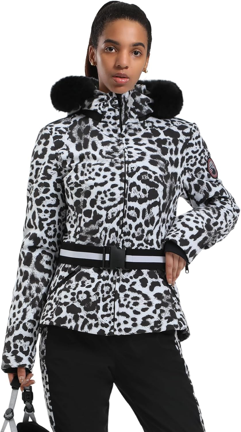 Women's Ski Jacket Snowboard Warm Winter Short Slim Snow Coat Jacket