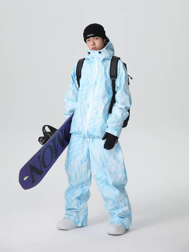 Combinaison de snowboard unisexe denim style baggy hiver