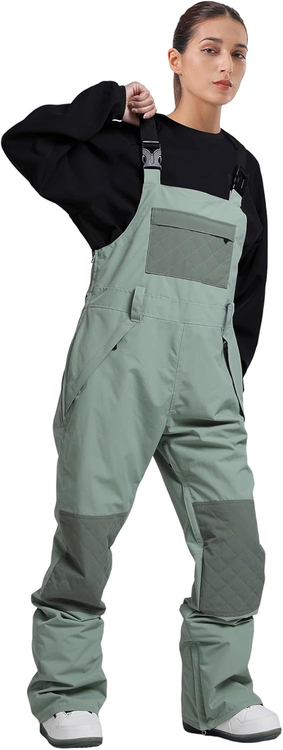 Womens Ski Bibs Snowboard Pants Snow Overalls Waterproof Windproof Winter Outdoor Sports