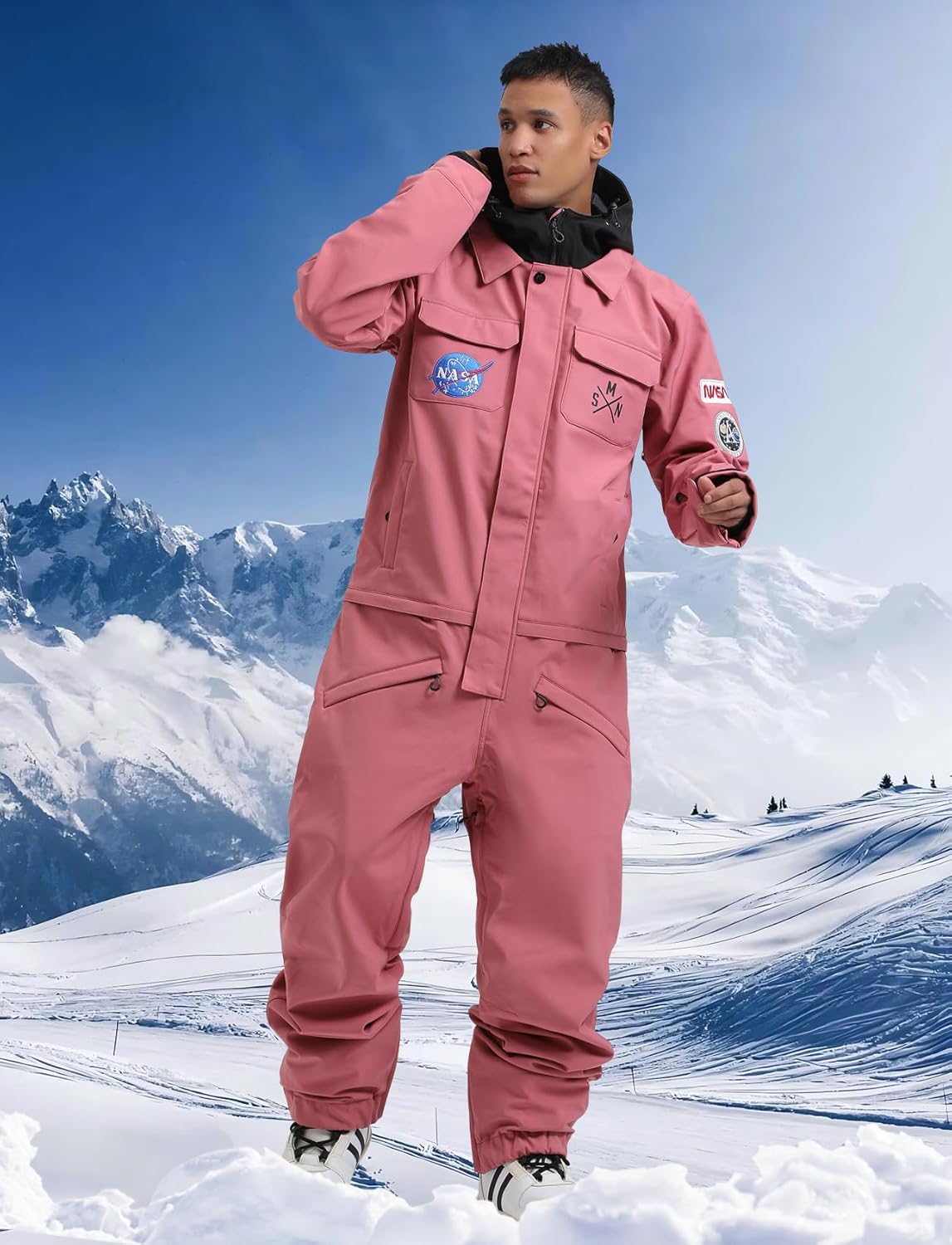 Ski Suits Women Men One Piece Snow Suits Waterproof Windproof Men Snowsuit Insulated Ski Jumpsuit