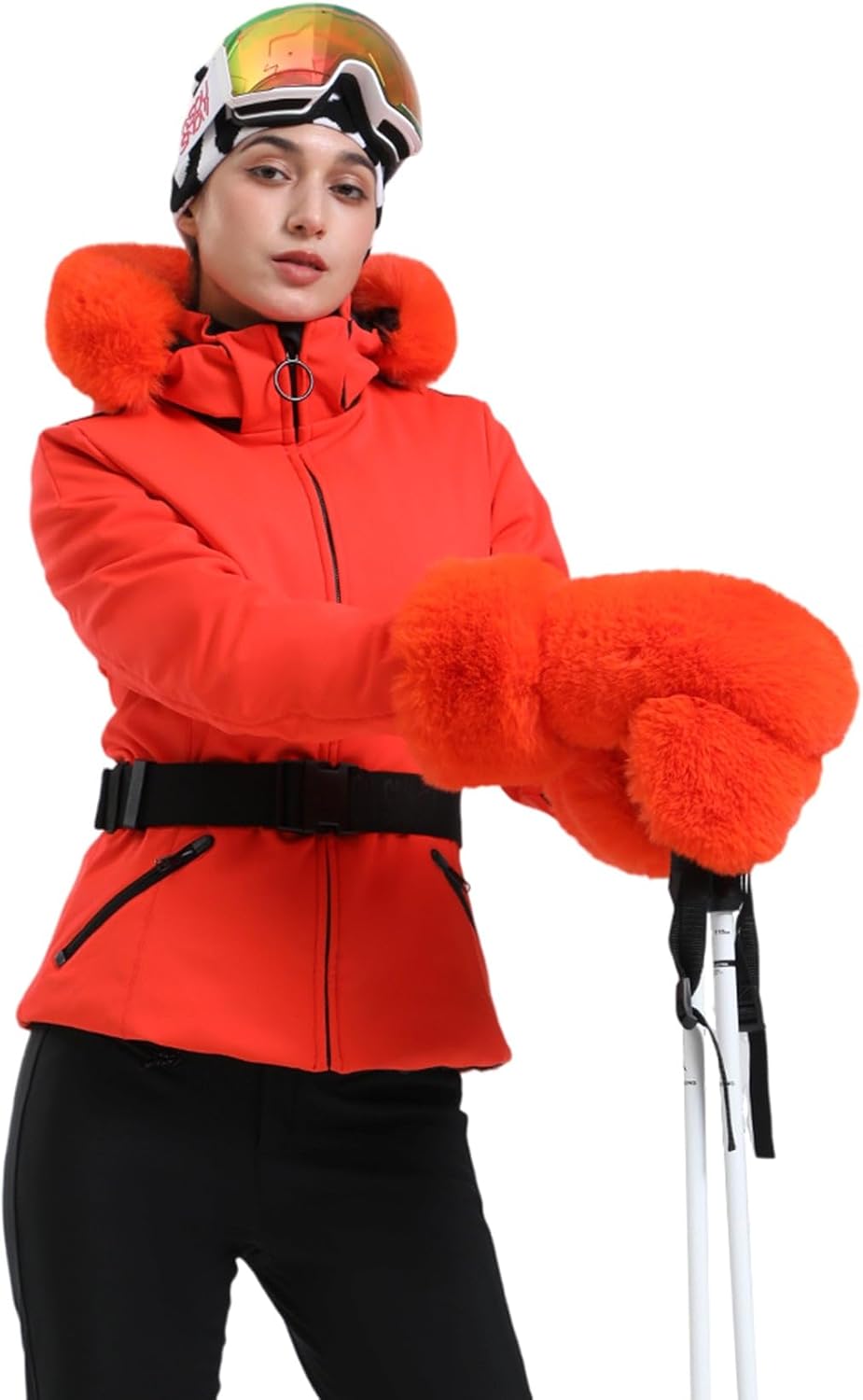 Women's Ski Jacket Snowboard Warm Winter Short Slim Snow Coat Jacket