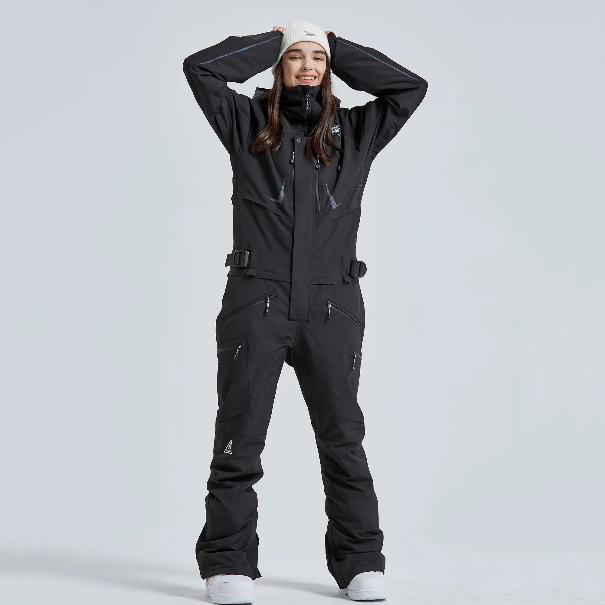 Women’s One Piece Hooded Ski Suit Winter Snowsuit Jumpsuit