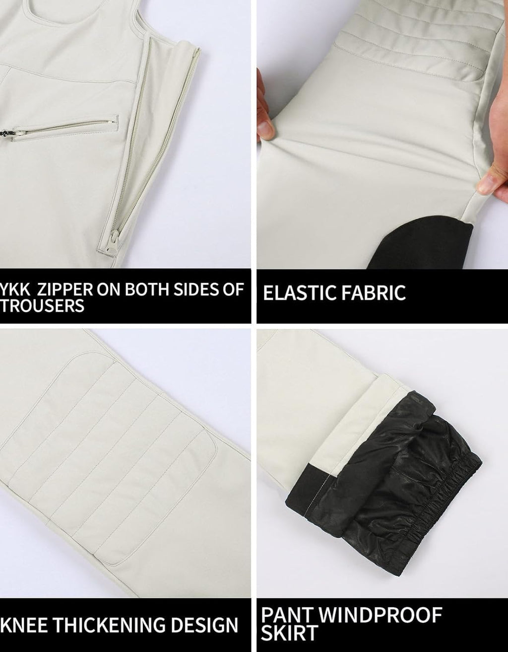 Women’s Slim Fit Insulated Ski Bib Snow Pants Waterproof Warm