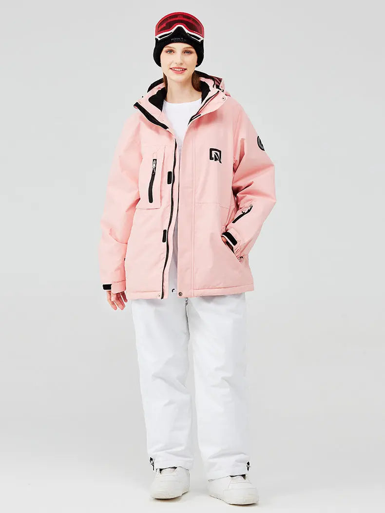 Chic Women Ski Snowboard Jacket & Bibs Pants Set