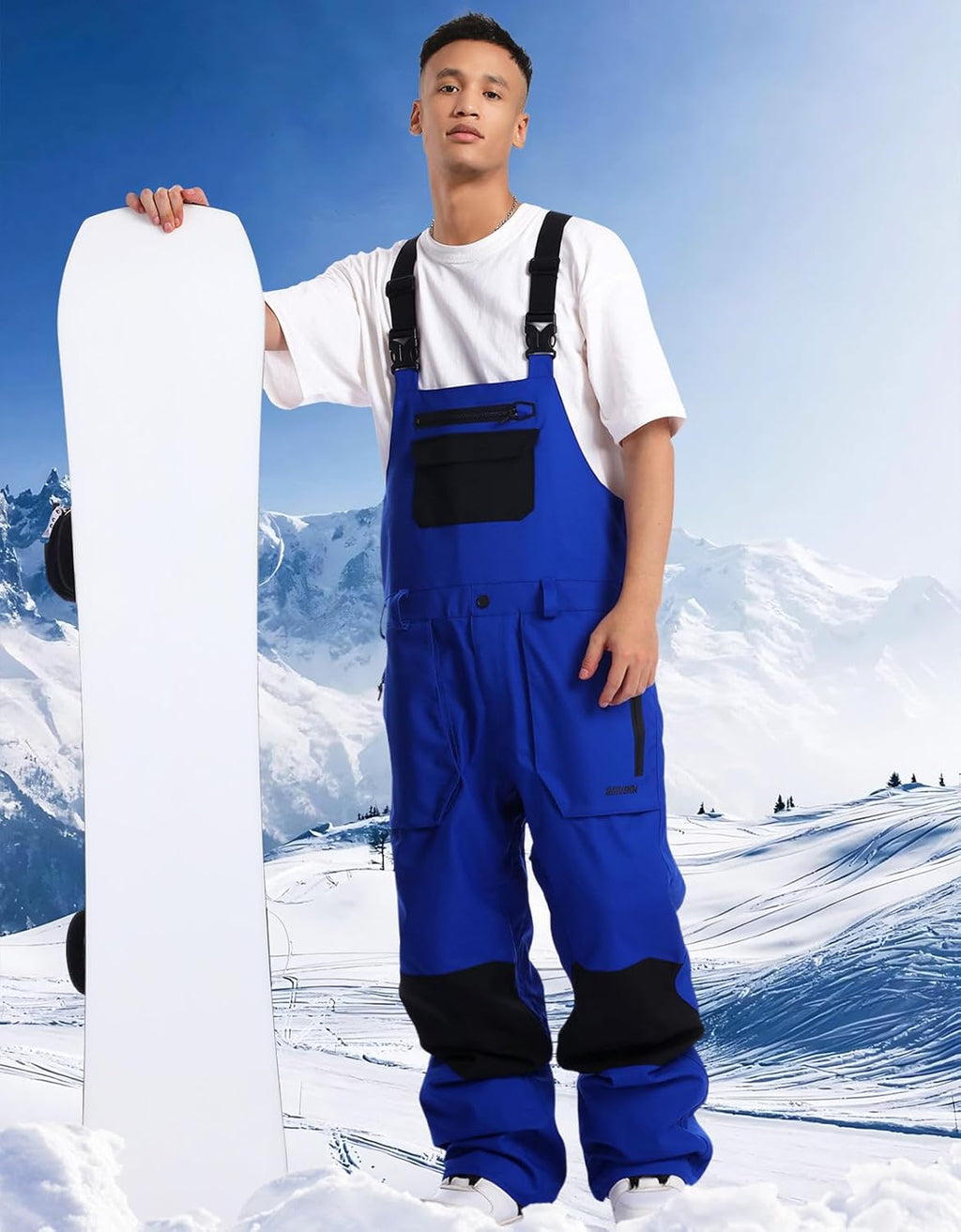 Women Men Ski Bibs Snowboard Pants Snow Bibs