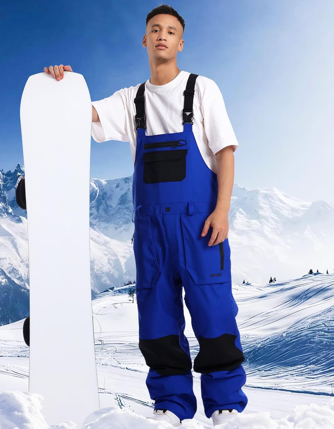 Women Men Ski Bibs Snowboard Pants Snow Bibs