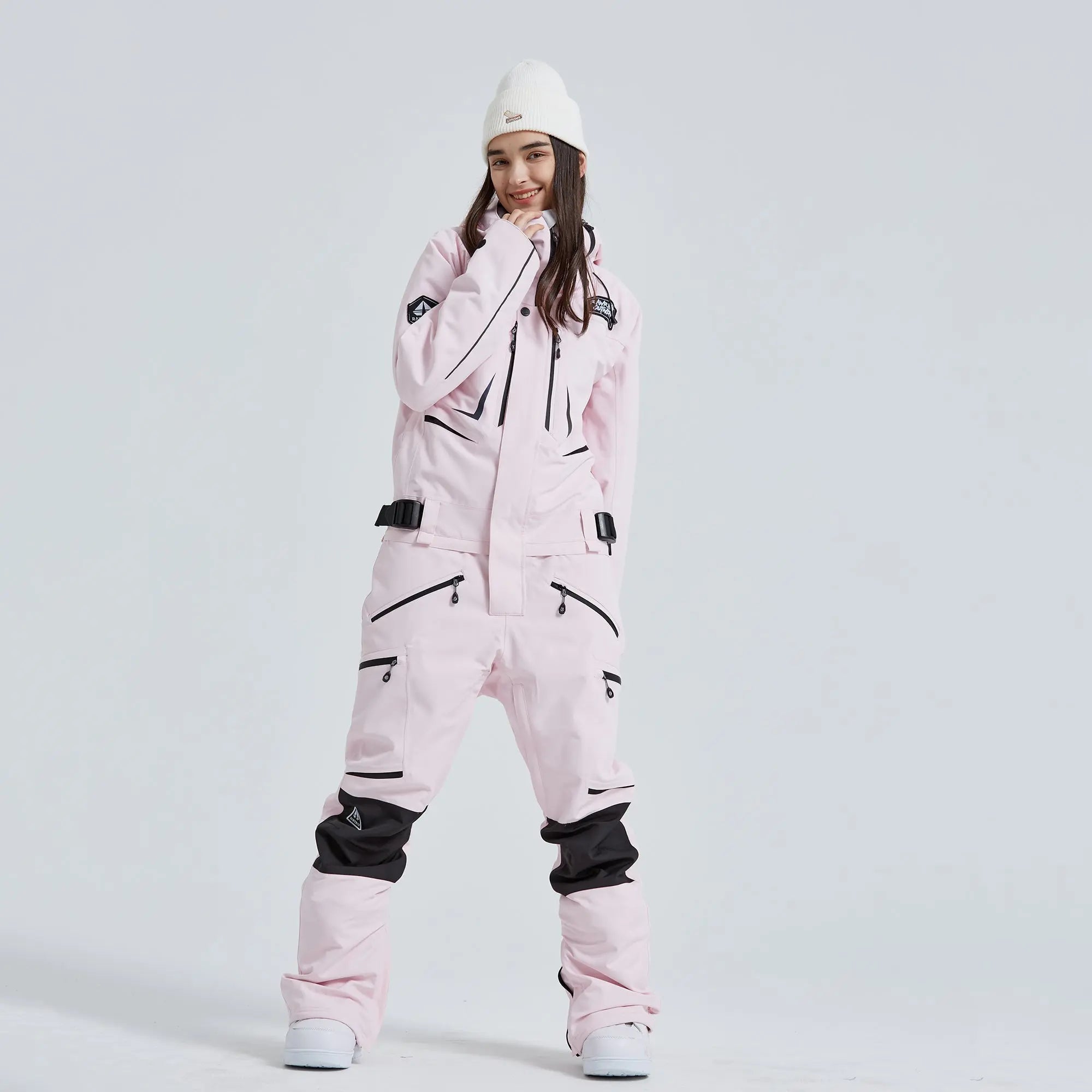 Women’s One Piece Hooded Ski Suit Winter Snowsuit Jumpsuit